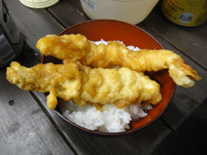 白ご飯で天丼も