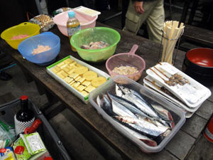 手作りつみれやサンマ、イカ、湯葉などなど