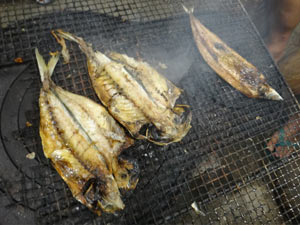 干物が焼けた〜