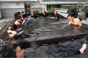 潜った後は城ヶ崎の湯