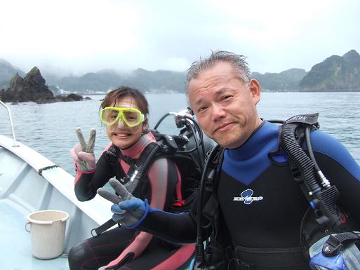 ＯＷ講習中の小澤さん親子