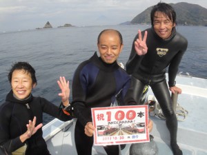 井上さん＆祝100本の車田さん＆新郷さん