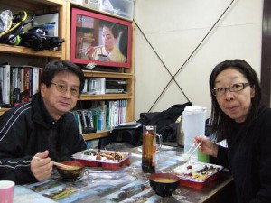 TVの中もランチ中～湯浅さんご夫婦