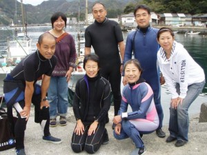 車田さん＆井上さん＆長崎さん＆中山さんご夫婦＆潜らない外波さん＆杉山さん