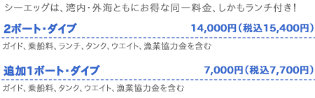 ファンダイビング料金表